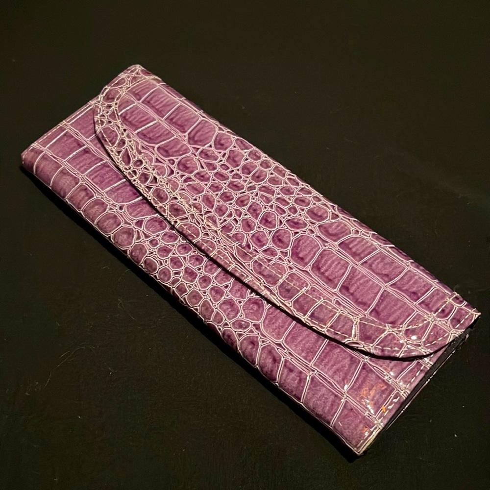 Purple WALLET : narrow 9” slim design